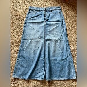 Lauren Ralph Lauren Long Denim a-line Skirt Size 8